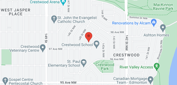 map of 9716 144 ST NW